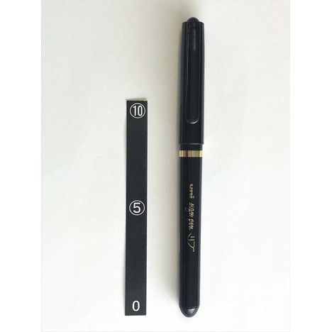 三菱　黒　毛筆タッチサインペン
